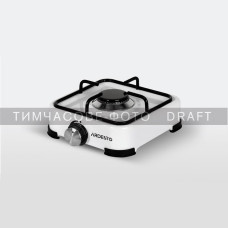 ARDESTO Gas Cooktop GTC-NS1011W, gas type LPG, 1 alum. burner, enamel body, painted grid, color: white